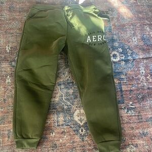 Aeropostale Olive Jogger Pants with Sherpa Lining